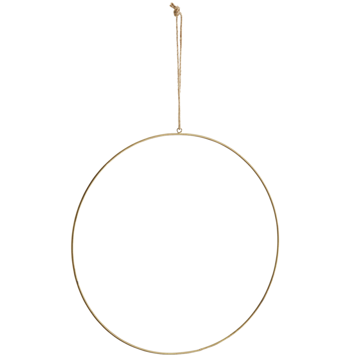 Brushed Gold Hoop