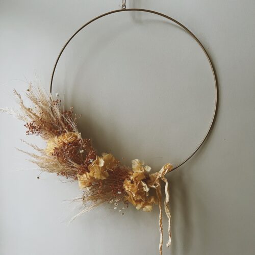 Peachy Dried Flower Wreath