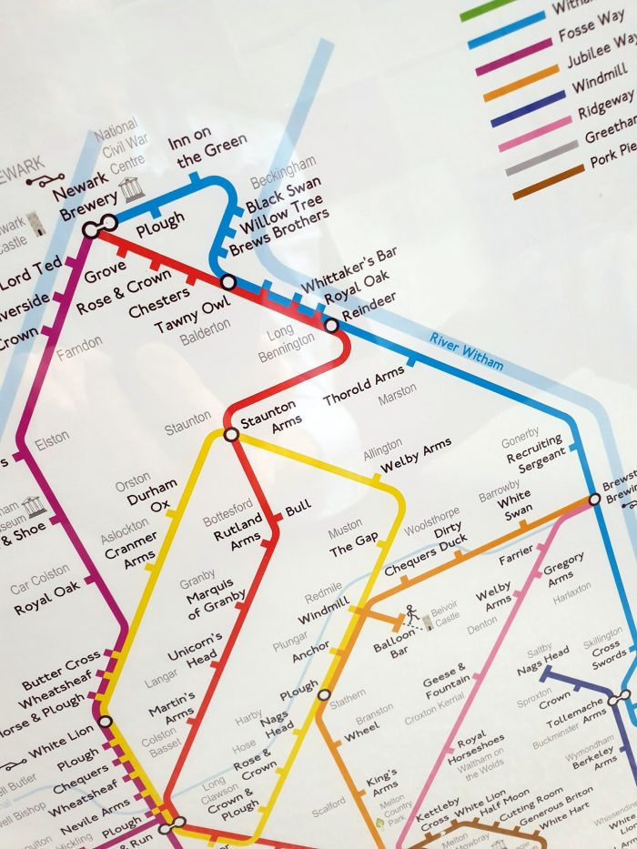 Vale of Belvoir PITSTOP map of Pubs, Inns and Taverns